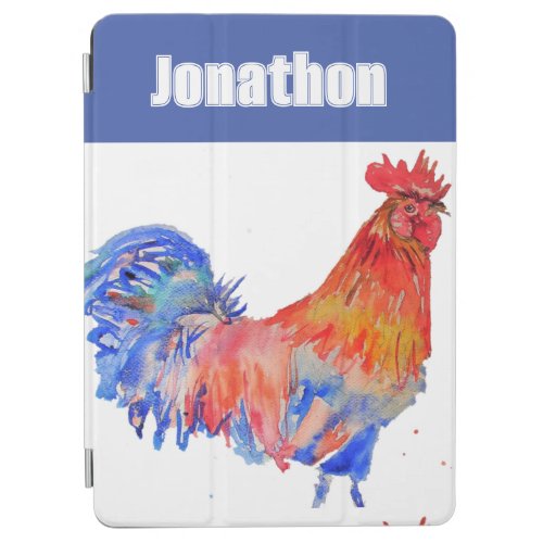 Chicken Rooster Bird Kids Boys Name Notebook iPad Air Cover