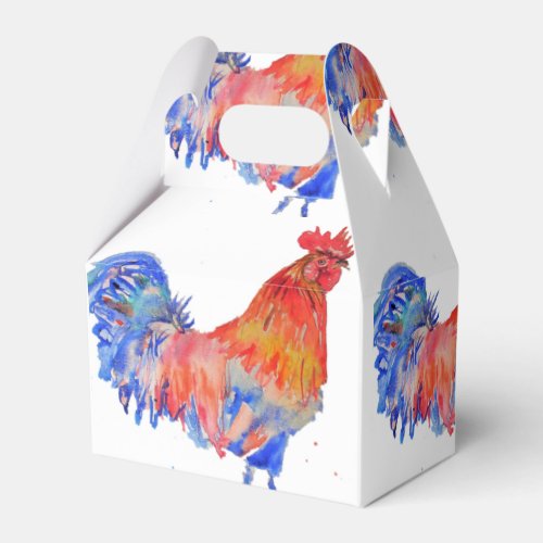 Chicken Rooster Boys Birthday Customizable Name Favor Boxes