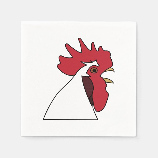 Chicken Rooster Party Napkins (Front)