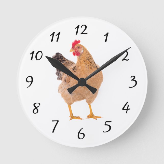 CHICKEN ROOSTER WALL CLOCK (Front)