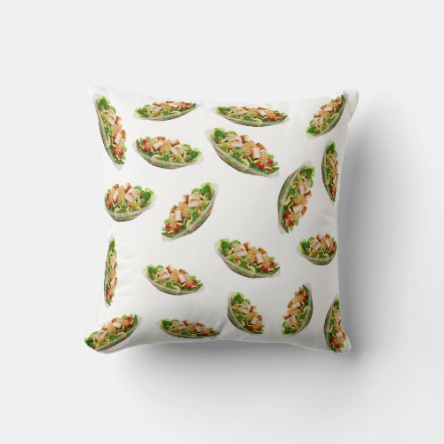Chicken salad pattern  throw pillow