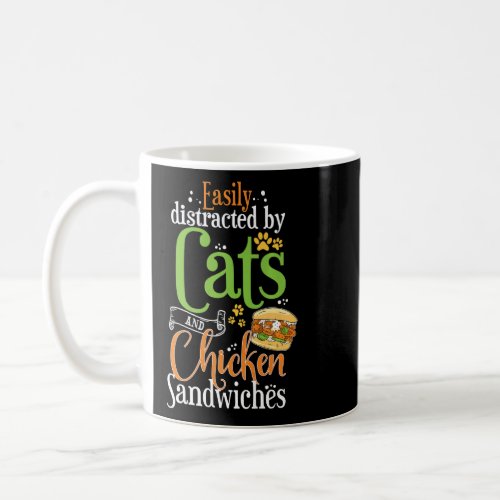 Chicken Sandwich  Cats and Chicken Burger  Coffee Mug