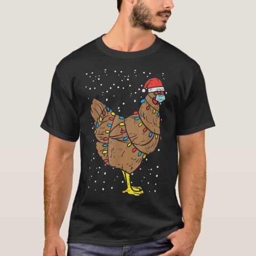 Chicken Santa Hat Face Mask Christmas Quarantine X T_Shirt