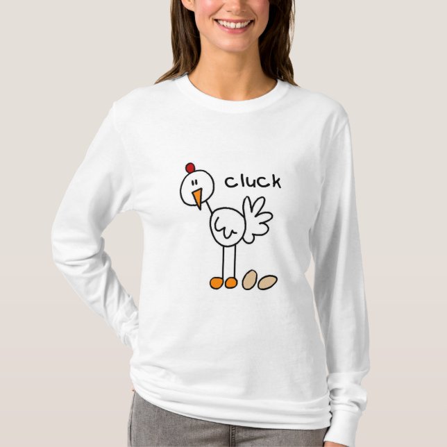 Chicken Says Cluck T-shirts and Gifts (Front)