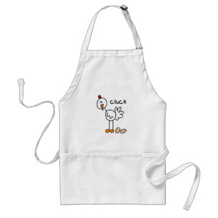 Chicken Says Cluck T-shirts and Gifts Adult Apron