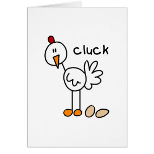 Chicken Says Cluck T-shirts and Gifts Cards