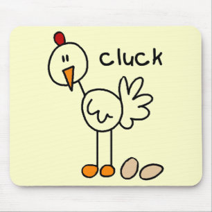 Chicken Says Cluck T-shirts and Gifts Mouse Pad