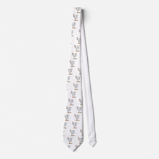 Chicken Says Cluck T-shirts and Gifts Neck Tie (Front)