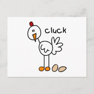 Chicken Says Cluck T-shirts and Gifts Postcard