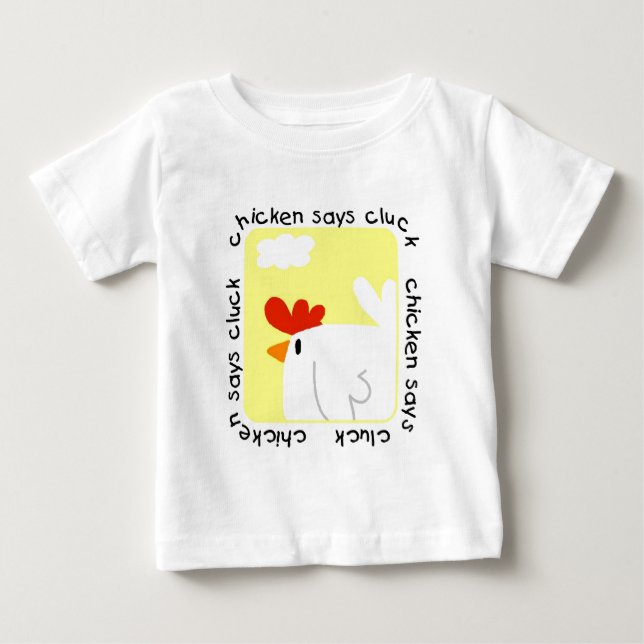 Chicken Says Cluck Tshirts and Gifts (Front)