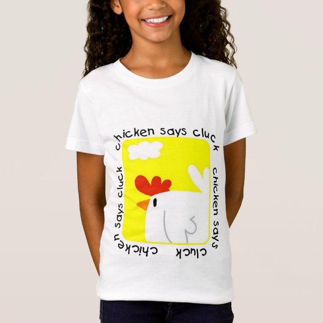 Chicken Says Cluck Tshirts and Gifts (Front)