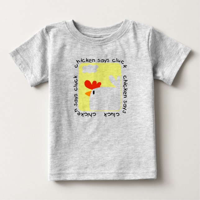 Chicken Says Cluck Tshirts and Gifts (Front)