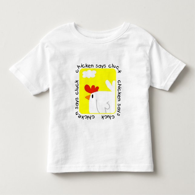 Chicken Says Cluck Tshirts and Gifts (Front)