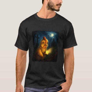 Chicken Scary Horror Night Flashlight Halloween Gh T-Shirt
