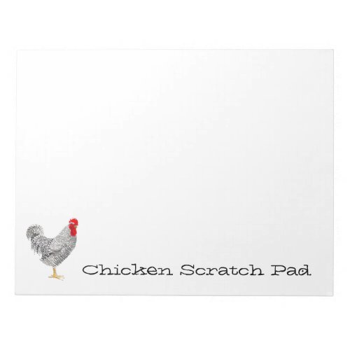 chicken scratch note pad