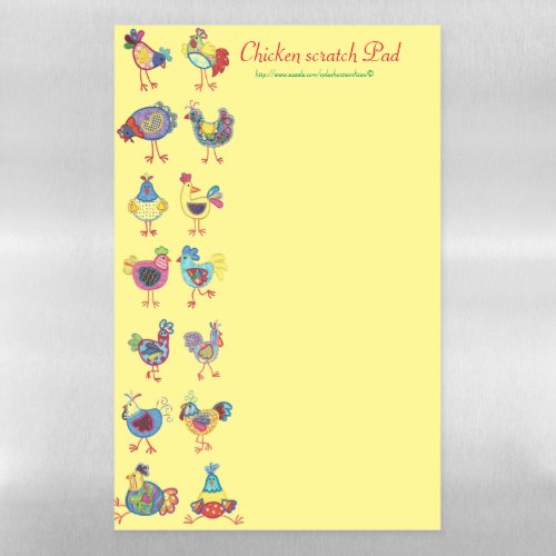 Chicken Scratch Pad Magnetic Dry Erase Sheet