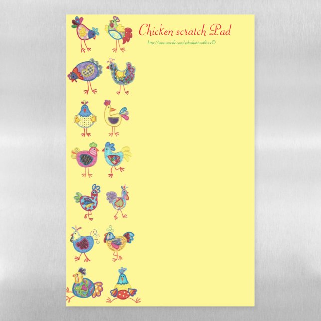 "Chicken Scratch Pad" Magnetic Dry Erase Sheet (Vertical)