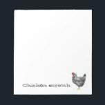 Chicken scratch paper pad<br><div class="desc">Dominique Hen design from my watercolor collection</div>