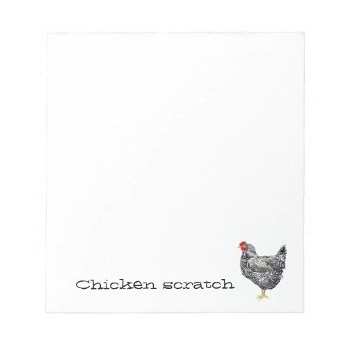 Chicken scratch paper pad