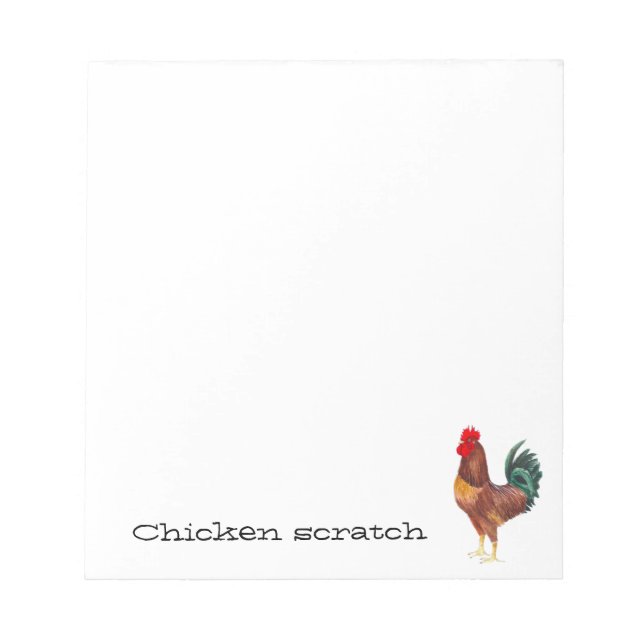 Chicken scratch paper pad (Front)