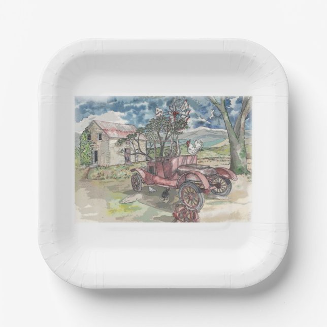 Chicken Scratch Paper Plates (Front)