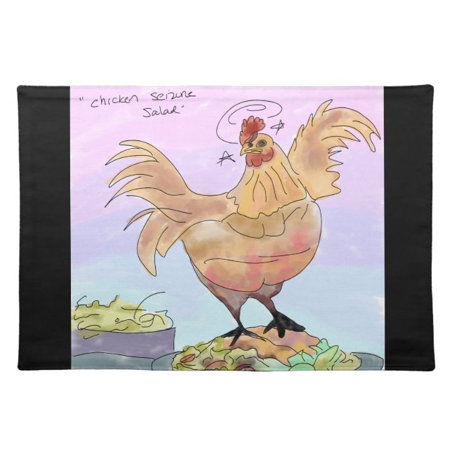 Chicken Seizure Salad Cloth Placement Placemat (Front)