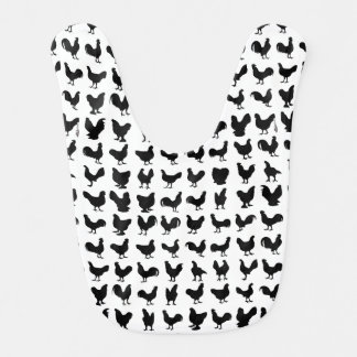 Chicken Silhouettes Bib