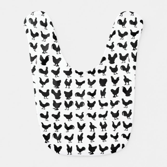 Chicken Silhouettes Bib (Front)