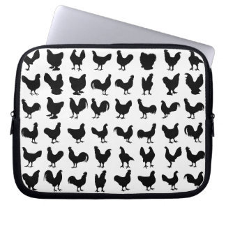 Chicken Silhouettes Laptop Sleeve