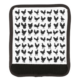 Chicken Silhouettes Luggage Handle Wrap