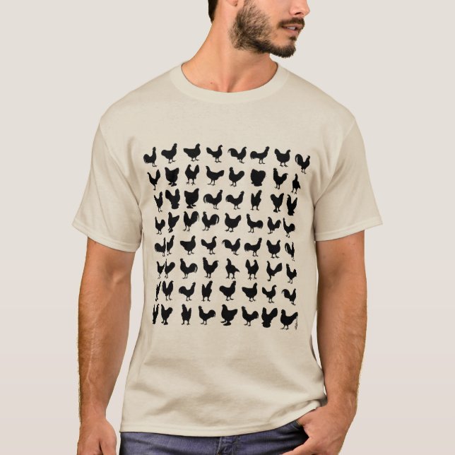 Chicken Silhouettes T-Shirt (Front)
