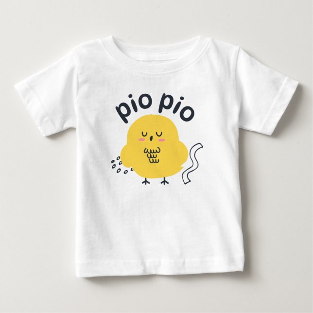 Chicken Singing Pio Pio Baby T-Shirt (Front)