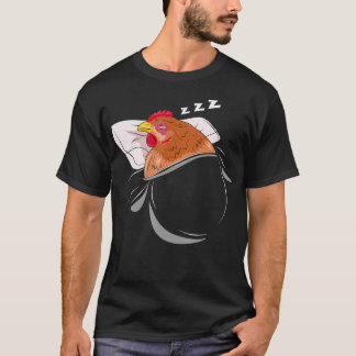 Chicken Sleeping Pajamas Nap PJs Outfit Farmer T-Shirt