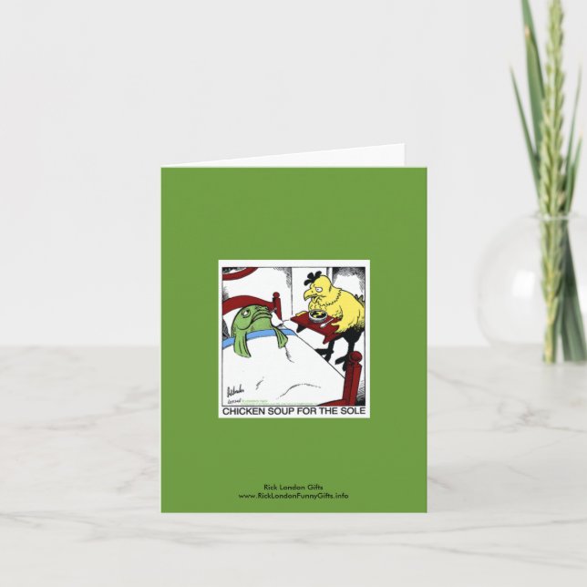 Chicken Soup 4 The Sole Cartoon Notecard (Front)