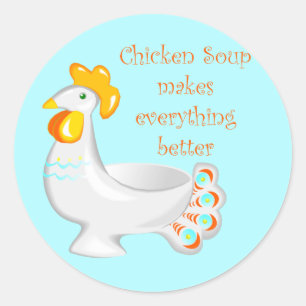 Chicken Soup Classic Round Sticker