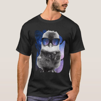 Chicken Space Glasses Baby Chick Galaxy Sunglasses T-Shirt