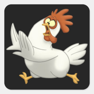 Chicken Square Sticker