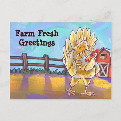 Chicken Stationery Postcard