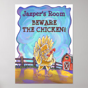 Chicken Stationery Poster