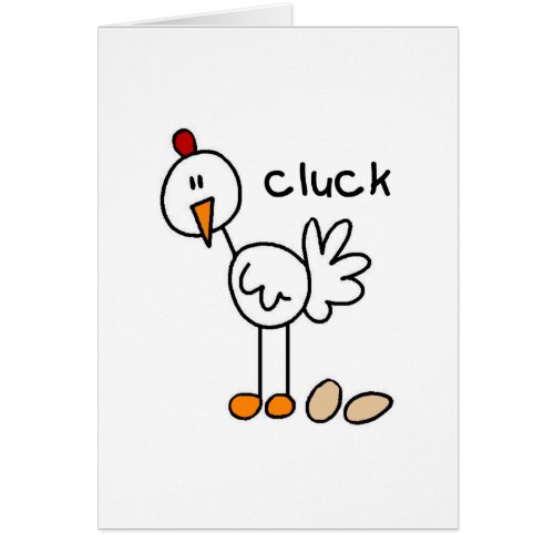 Chicken Stick Figure Card