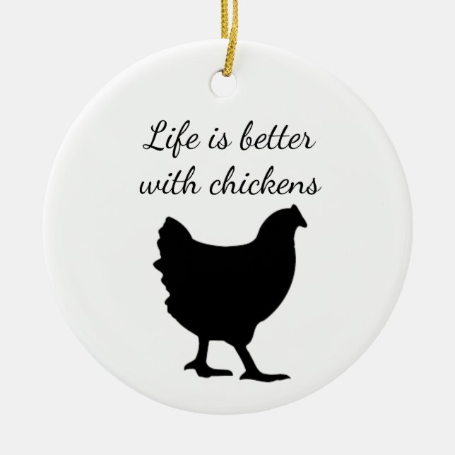 chicken stocking stuffer ornament (Front)