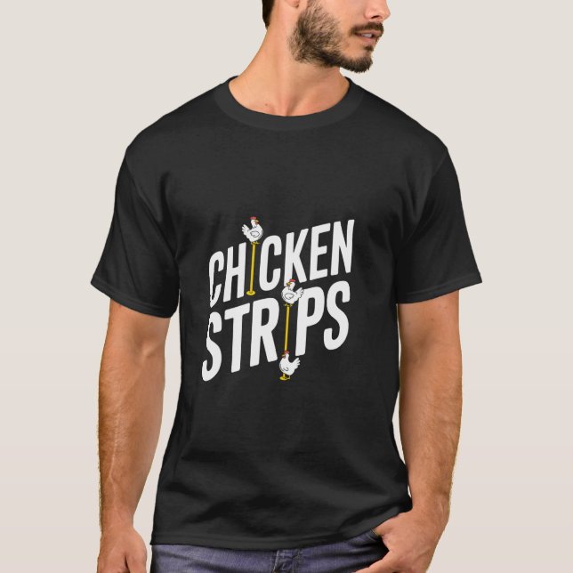 Chicken Strips Funny Dancing Chicken T-Shirt (Front)