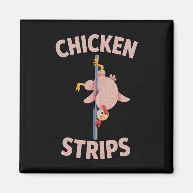Chicken Strips Funny Silly Dancing Chicken Rbeque  Magnet (Front)