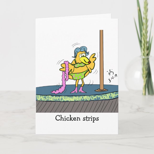 Chicken Strips greeting card (Front)