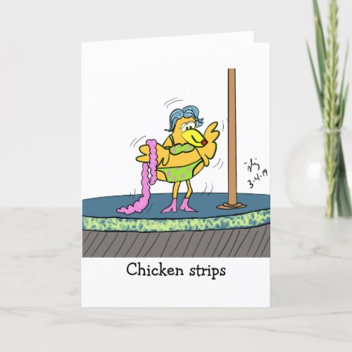 Chicken Strips greeting card