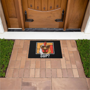 Chicken Sunglasses Animal Farm Funny For Farmer Doormat