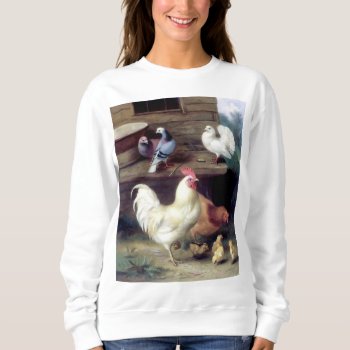 Chicken Sweatshirt Rooster Hens Farm Birds Chicks by EDDESIGNS at Zazzle