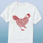 Chicken T-Shirt<br><div class="desc">A hen design for chicken and poultry lovers, farmers, small holders and chicken whisperers. Original art by Nic Squirrell.</div>