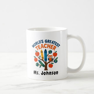 Chicken Teacher With Eyeglasses Grading Paper Coffee Mug