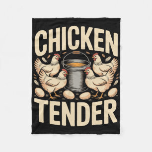 Chicken Tender Funny Chicken Farmer Pun Humor _1 Fleece Blanket